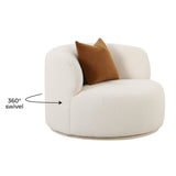 Fickle Swivel Accent Chair - Cream
