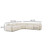 Travie 5-Piece Modular Large L-Sectional - Sand