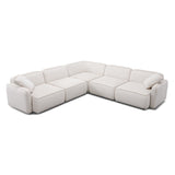 Travie 5-Piece Modular L-Sectional - White Sand