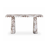 Janice 61" Faux Breccia Marble Console Desk