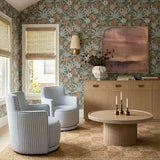 Passe Swivel Accent Chair - Blue Stripes