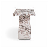 Janice 61" Faux Breccia Marble Console Desk