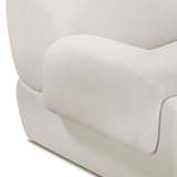 Zenith 116.5" Contract-Grade Upcycled Fabric Modular Sofa - Cream