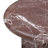 Juju 2-Piece Faux Marble Indoor/Outdoor Nesting Coffee Table Set - Red Levanto