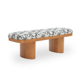 Ollie Upholstered Bench (48"-57") - Cream / 48"
