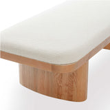 Ollie Upholstered Bench (48"-57") - White / 57"