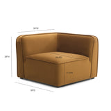 Travie Modular Corner Chair - Honey
