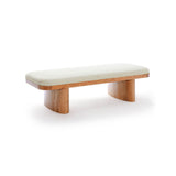 Ollie Upholstered Bench (48"-57") - White / 57"