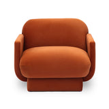 Azalea Performance Velvet Accent Chair - Rust Orange