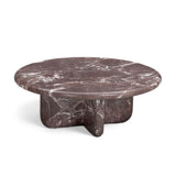 Juju Faux Marble Indoor/Outdoor Round Coffee Table (24"-32") - Red Levanto / 32"