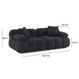 Calliope 79" Modular Loveseat - Black