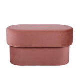 Andrea Performance Velvet Storage Bench (31"-50") - Salmon / 31"