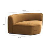 Travie Modular Wedge Corner Chair - Honey