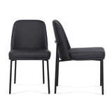 Sydney Performance Vegan Leather Dining Chair - Set of 2 - Black