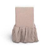 Gertrude Striped Performance Linen Skirted Dining Chair - Brown