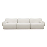 Zenith 116.5" Contract-Grade Upcycled Fabric Modular Sofa - Cream