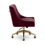 Beatrix Performance Velvet Office Swivel Chair - Burgundy