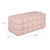 Anita 39" Faux Shearling Storage Bench With Reversible Tray Top - Pink
