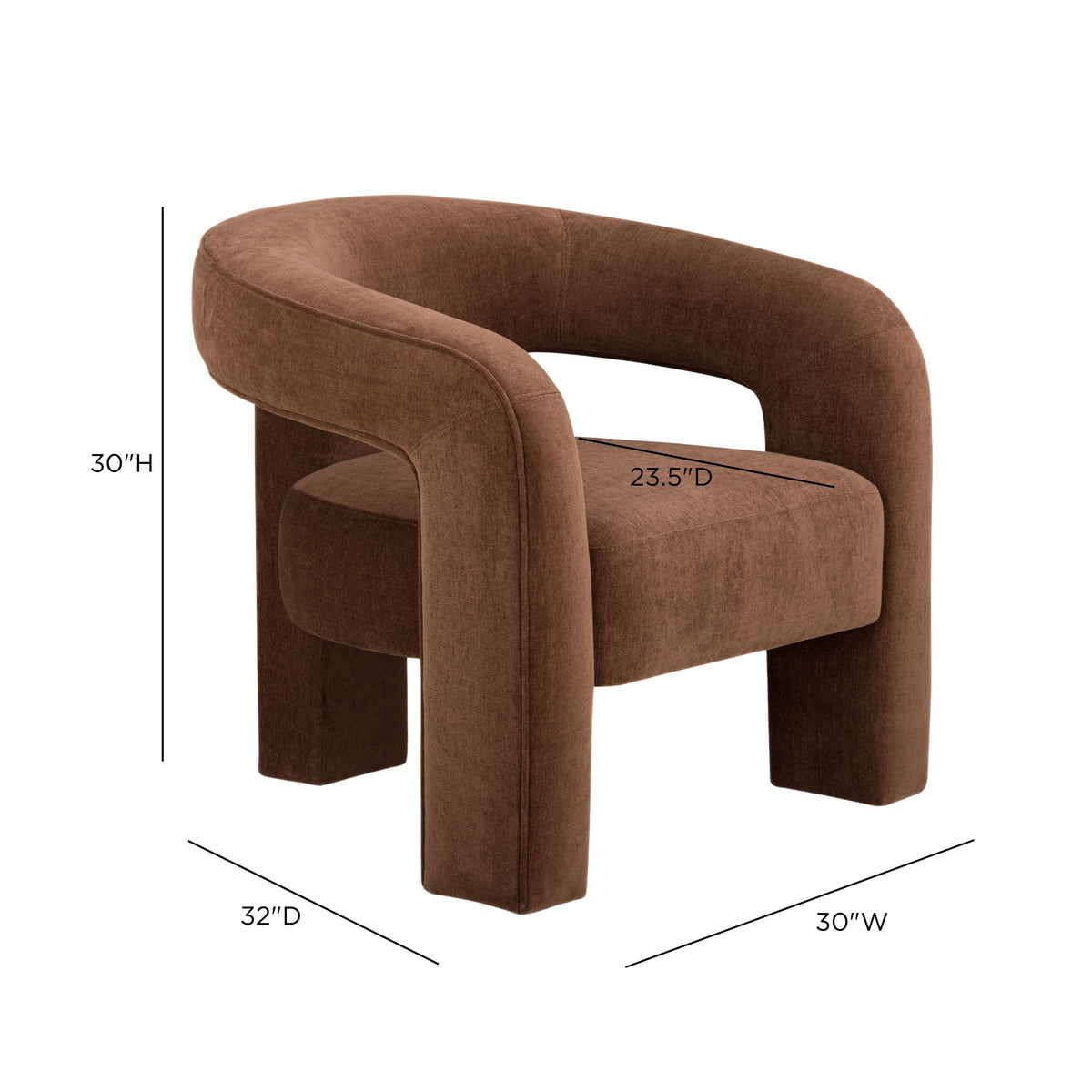 Malone Accent Chair - Rust