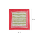Crissy Cotton Canvas Printed Napkins - Set of 4 - Pink