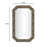 Charlene 35"X59" Jewel Wall Mirror - Watercolor Print