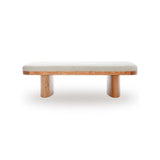 Ollie Upholstered Bench (48"-57") - White / 57"
