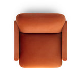 Azalea Performance Velvet Accent Chair - Rust Orange