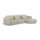 Noor 3-Piece XL 128" Modular Sectional - Wheat / RAF