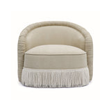 Pamela Tasseled Lounge Accent Chair - Tan