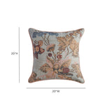 Taman 20" Natural Cotton Throw Pillow - Autumn Florals / Pillow Cover Only
