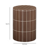 Tatiana Round Concrete Indoor/Outdoor Side Table - Terracotta