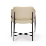 Sezanne Contract-Grade Vegan Leather Dining Chair - Taupe
