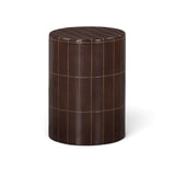 Tatiana Round Concrete Indoor/Outdoor Side Table - Maroon
