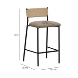 Celine Boucle Bar And Counter Stool - Brown / Counter Height