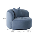 Fickle Swivel Accent Chair - Bluestone