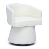 Kristen Rolling Desk Chair - Off-White