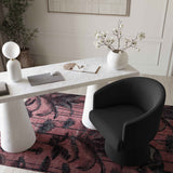 Kristen Rolling Desk Chair - Black