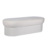 Andrea Performance Velvet Storage Bench (31"-50") - Cream / 50"
