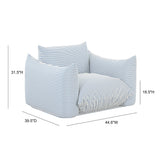 Saint Tropez Stuffed Indoor/Outdoor Armchair - Blue