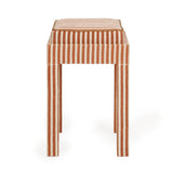 Kora Cotton Jute Contract-Grade Accent Stool - Terracotta
