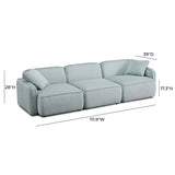 Travie 112" Modular Sofa - Sea Blue
