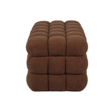 Anita 39" Faux Shearling Storage Bench With Reversible Tray Top - Brown