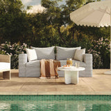 Salty 85" Indoor/Outdoor Sofa - Black Stripes