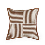Kora 20" Cotton Jute Contract-Grade Throw Pillow - Brown / With Insert