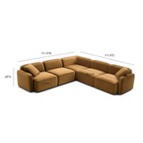 Travie 5-Piece Modular L-Sectional - Honey