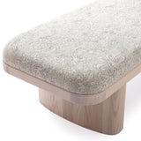 Ollie Upholstered Bench (48"-57") - Neutral Floral / 57"