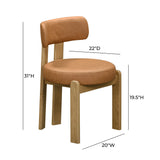 Odessa Performance Dining Chair - Saddle Brown / 31"