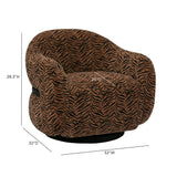 Salma Swivel Accent Chair - Animal Print