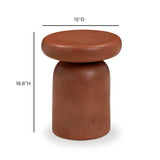 Lydia Concrete Indoor/Outdoor Side Table - Red