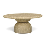 Cynthia 36" Concrete Indoor/Outdoor Coffee Table - Light Emperador Marble